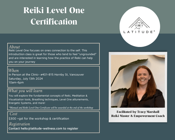 Reiki Level One is an introductory group workshop that lays the foundation for your Reiki journey.